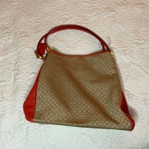 NEW w/tags Coach Phoebe Shoulder Bag in khaki/red